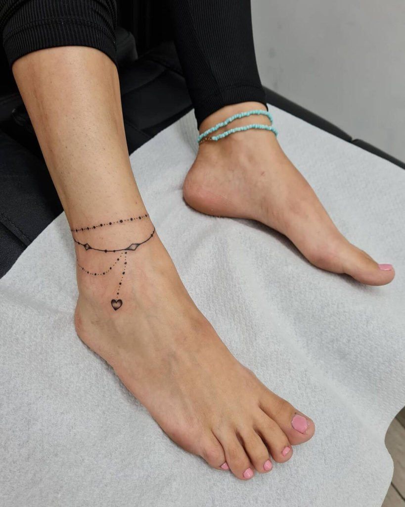 Ankle Bracelet Tattoo Ankle Bracelets Charm Anklet Tattoo Ankle