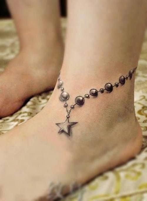 Anklet Tattoo Idea Charm Bracelet Tattoo Ankle Bracelet Tattoo