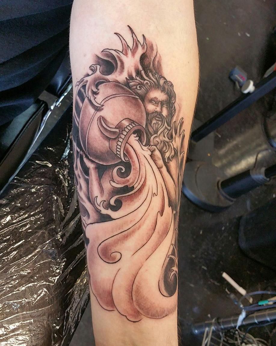 Aquarius Water Bearer Tattoo Tattoo Ideas And Inspiration Aquarius Tattoo Tattoos Trendy