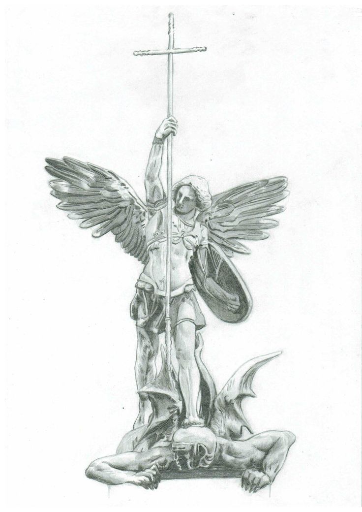 Archangel Michael Tattoo Drawings Amazing Illustrations Bodycowasung