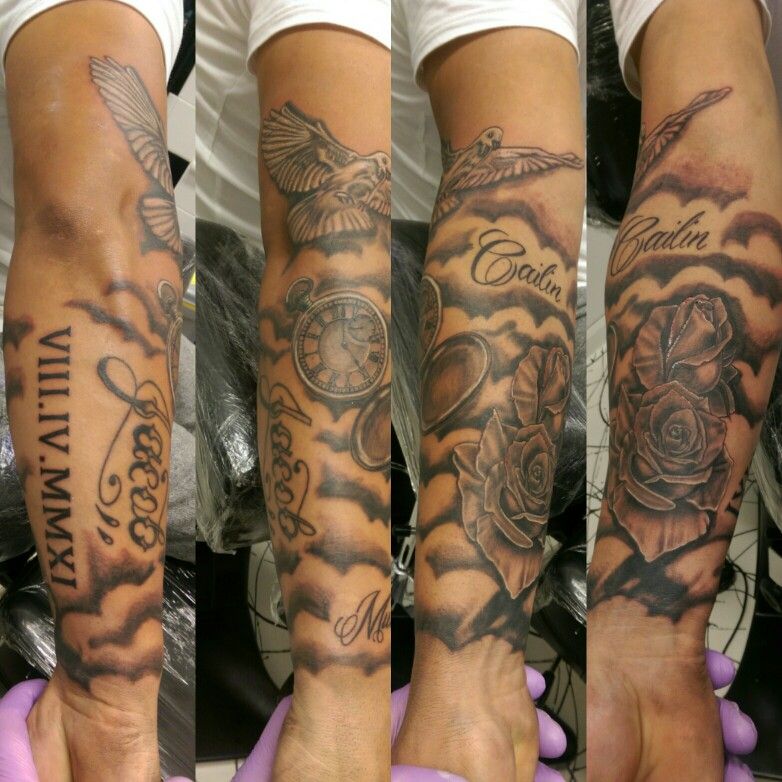 Arm Half Sleeve Cloud Arm Half Sleeve Tattoo Designs