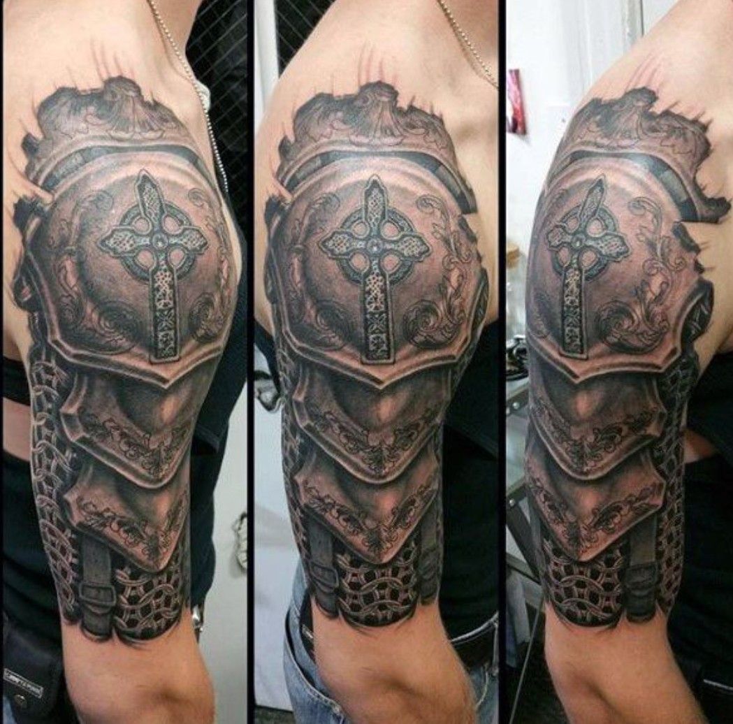 Armor On Shoulder Tattoo On Arm Tattoo By Josh Montiel At Valkyries