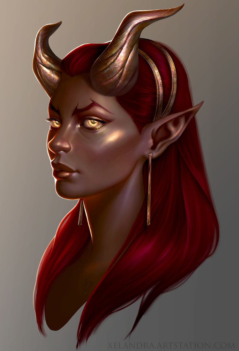 Artstation Red Succubus Lighting Practice Alexandra Jury