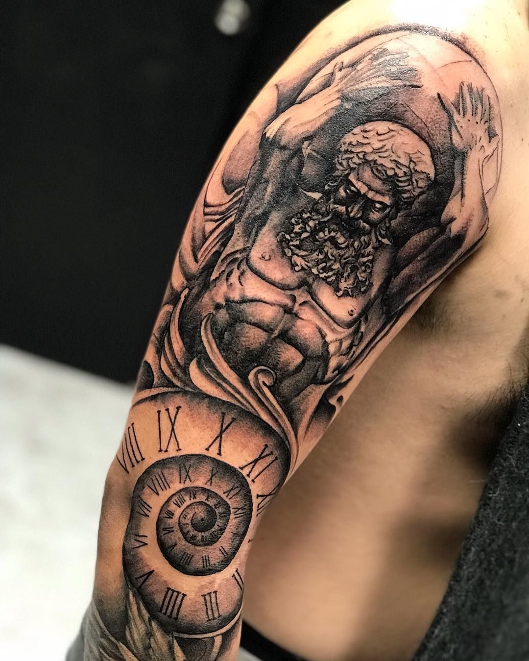 Atlas Half Sleeve Tattoo Tattoogoto