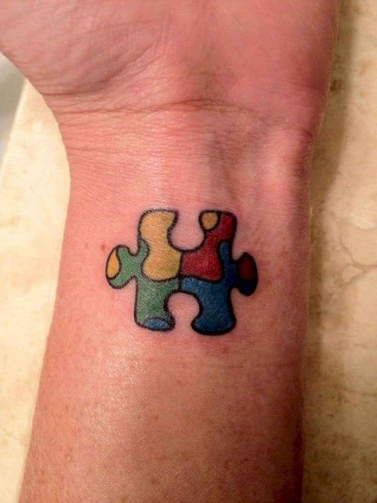 Autism Puzzle Pieces Tattoos