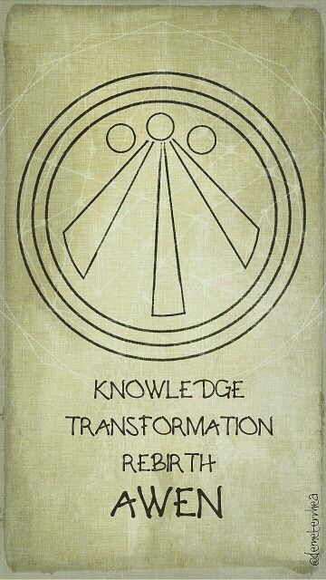 Awen Knowledge Transform And Rebirth Symbol Of Goddess Cerridwen