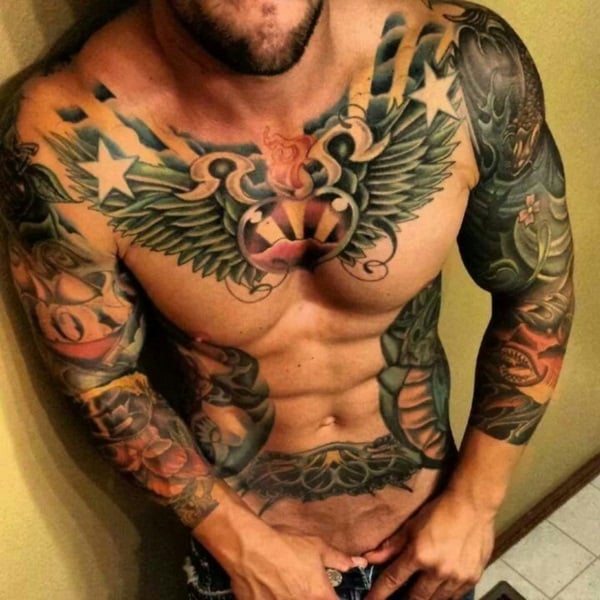 Awesome Chest Tattoo Ideas For Men Cool Chest Tattoos Chest Piece