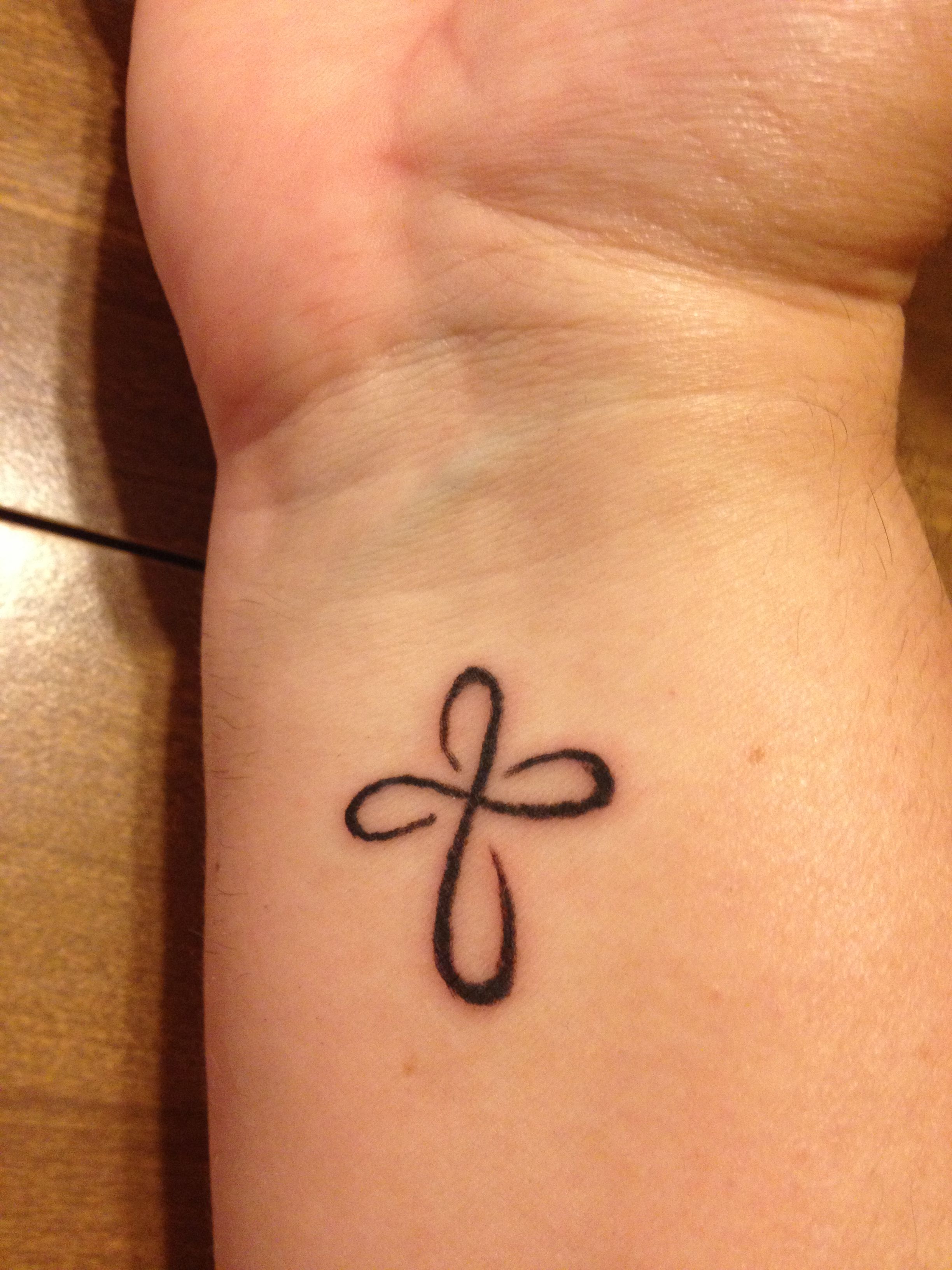 Awesome Cross Wrist Tattoo Design For Girls