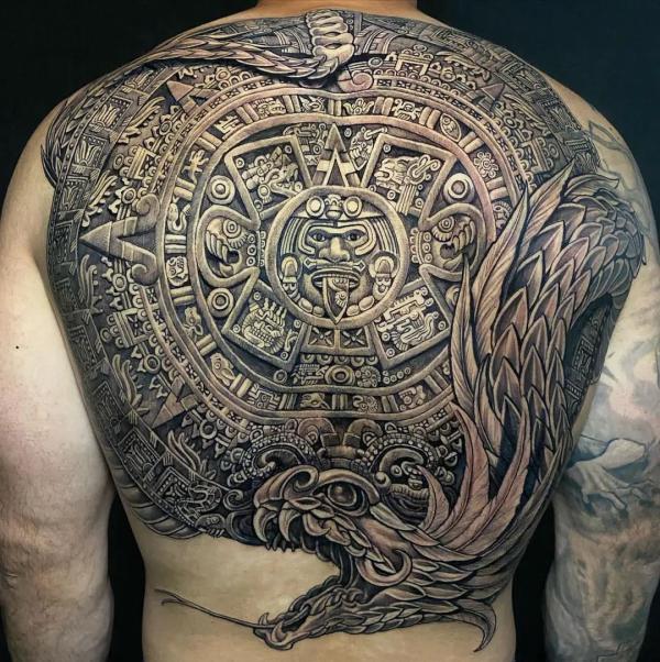 Aztec Calendar Tattoo Design