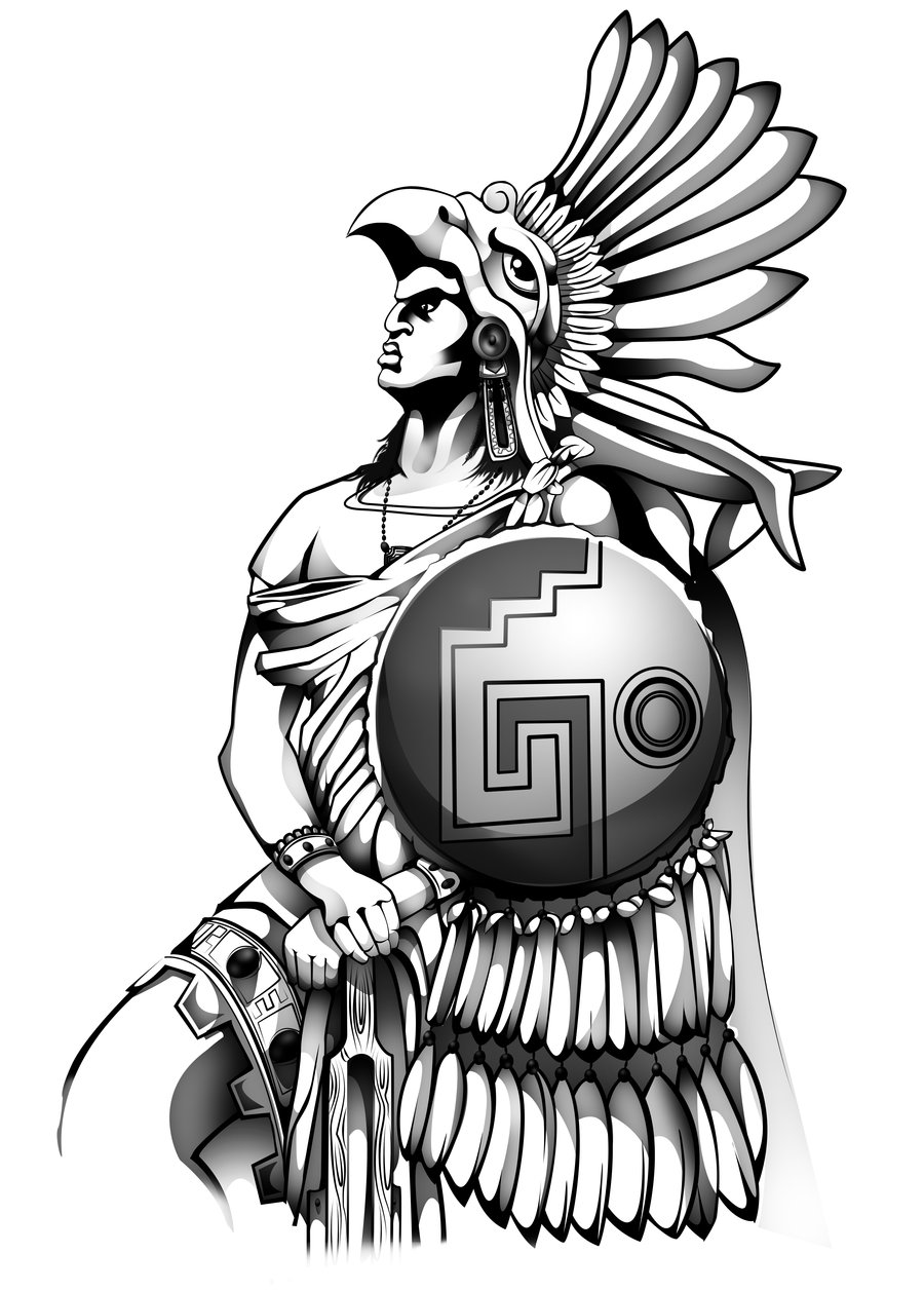 Aztec Eagle Royalty Free Vector Image Vectorstock