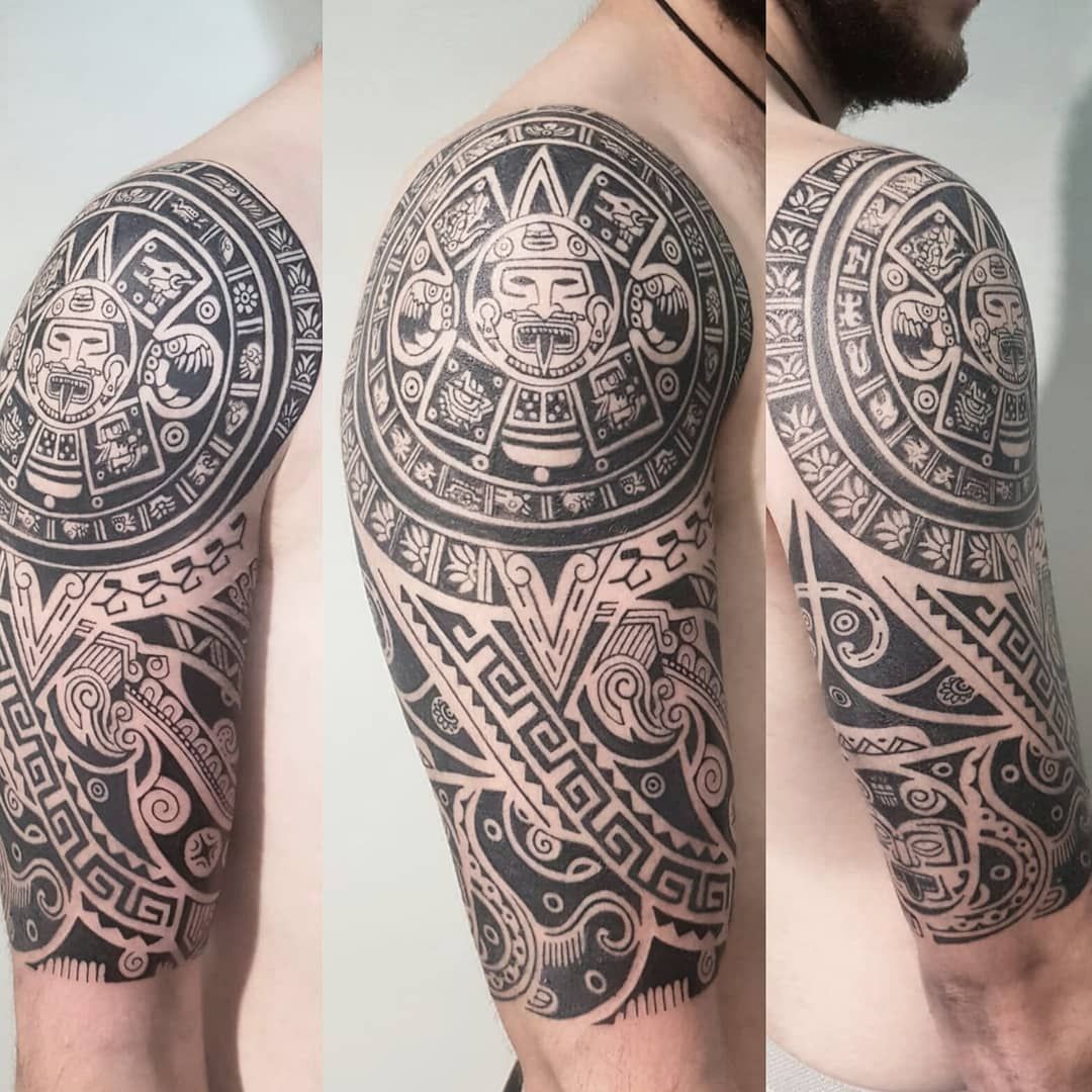 Aztec Tattoos Sleeve Aztec Tribal Tattoos Mayan Tattoos Mexican Art