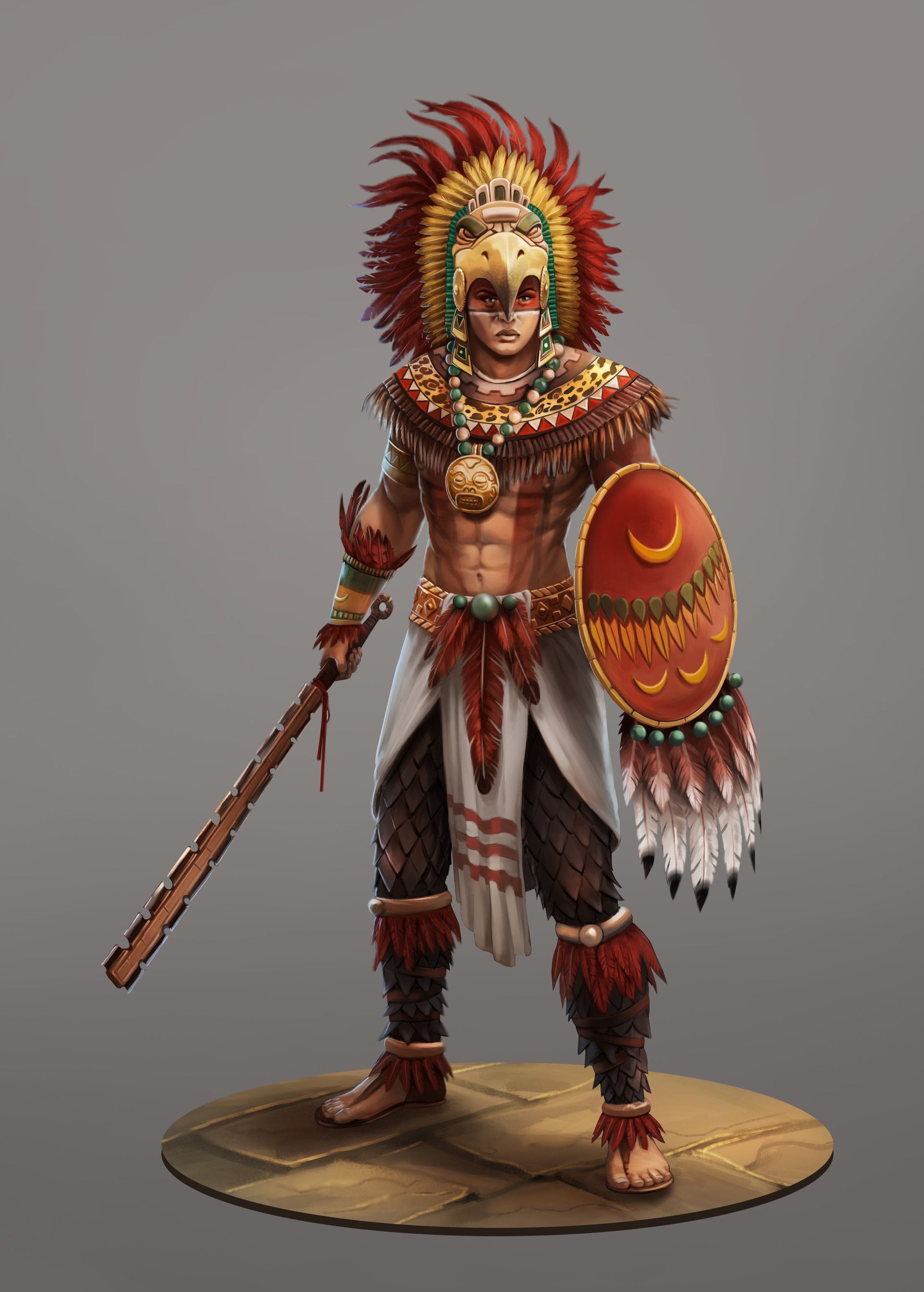 Aztec Warrior Aztec Art Mayan Art