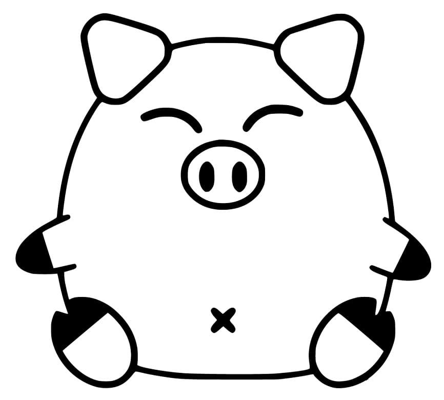 Baby Pig Coloring Page Easy Drawing Guides