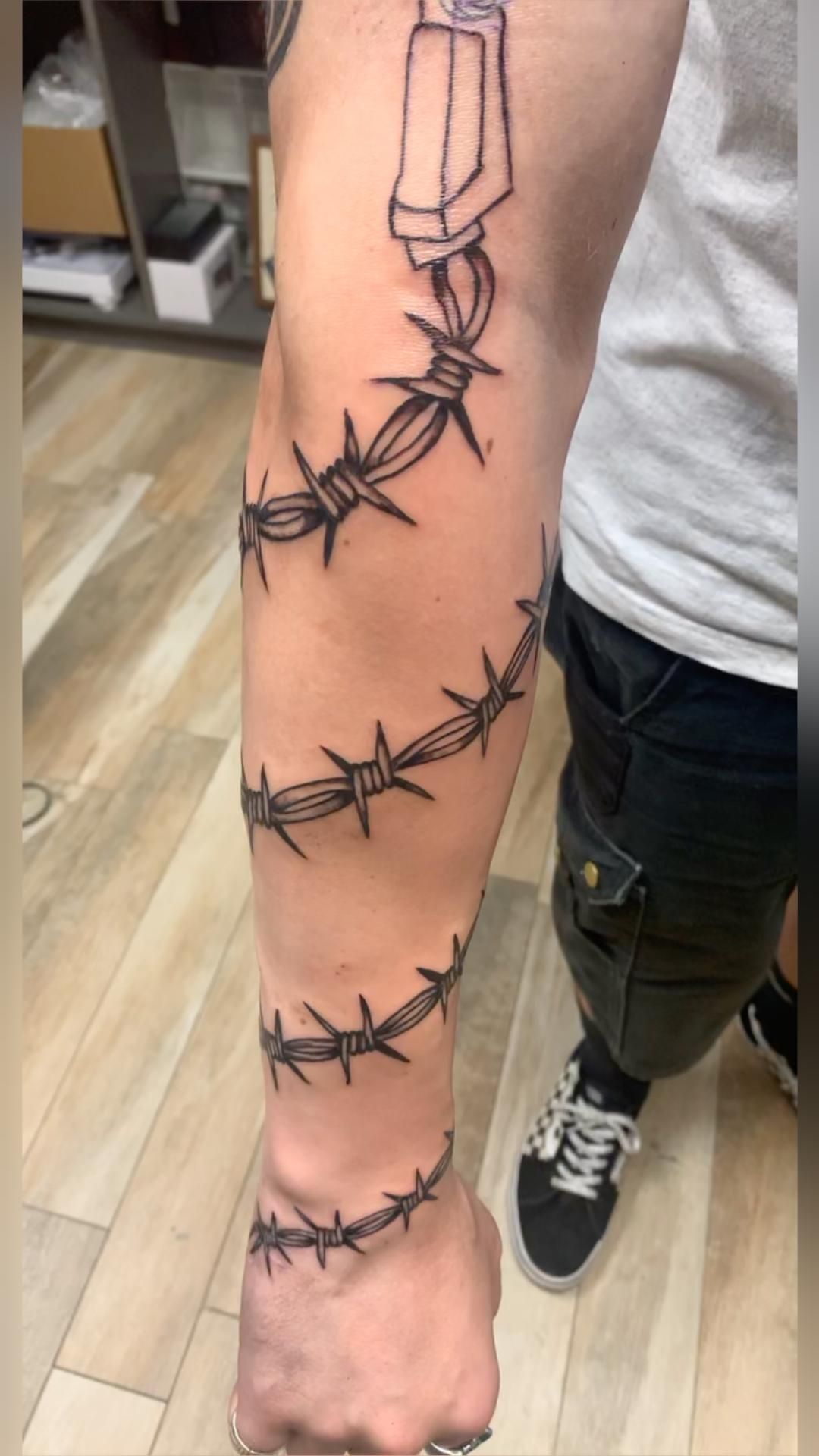 Barbed Wire Bicep Tattoo