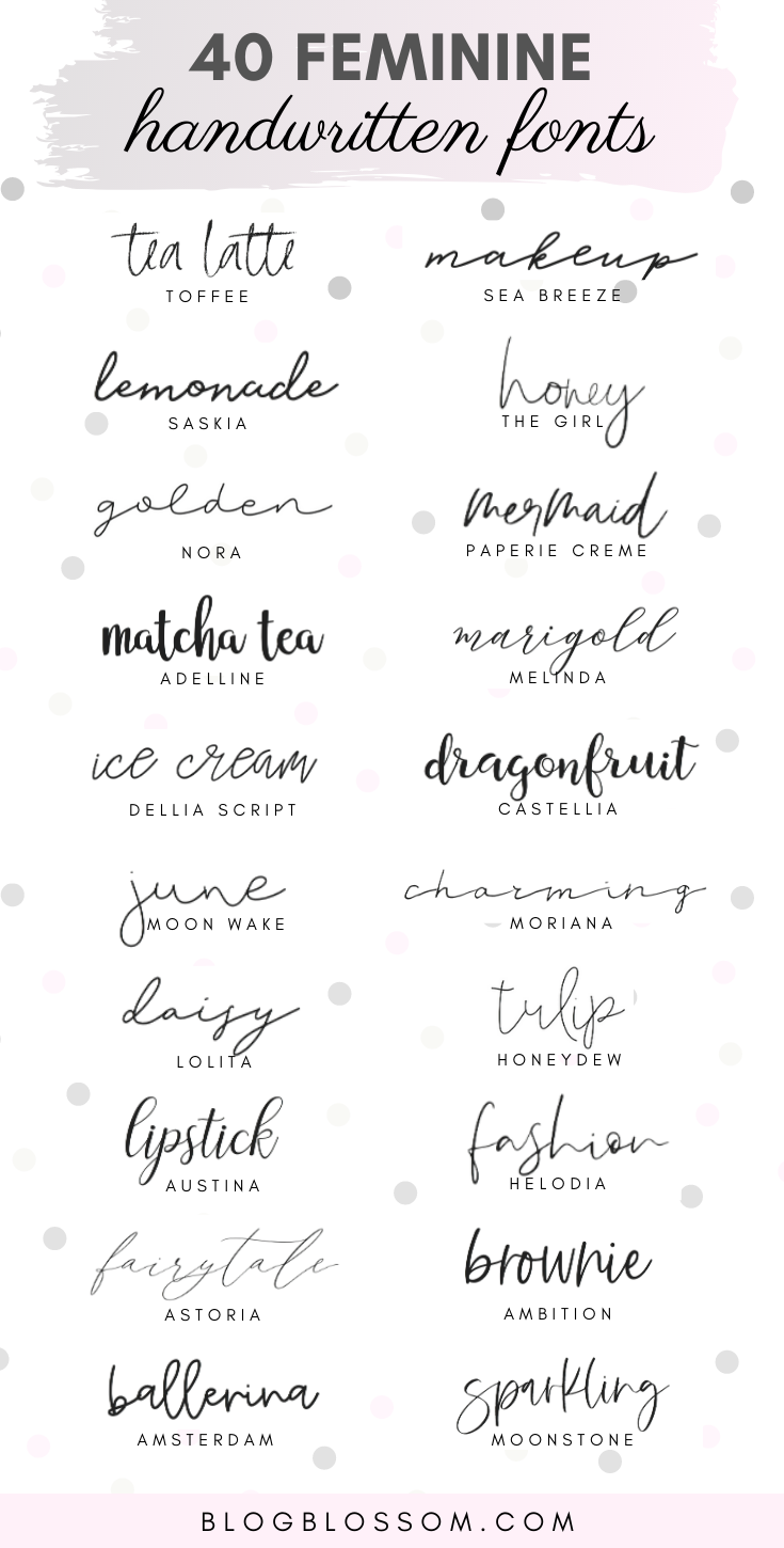 Beautiful Feminine Fonts Tattoo Fonts Cursive Tattoo Fonts