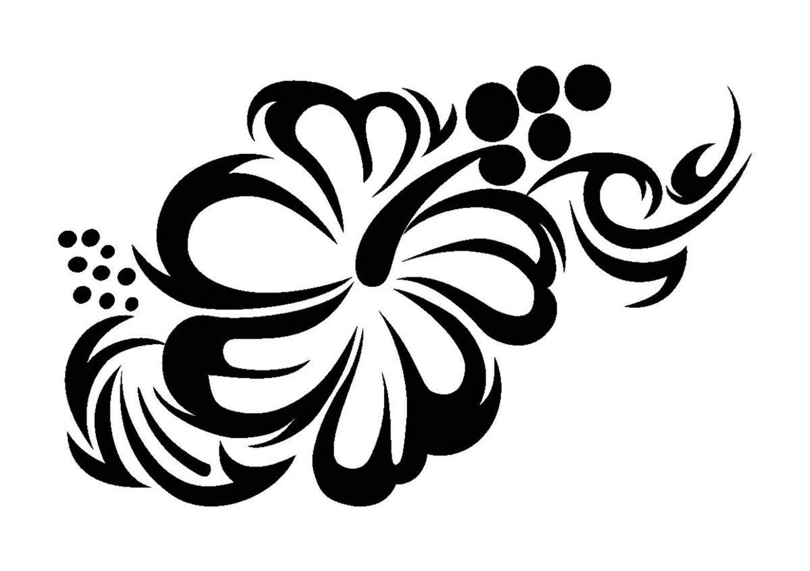 Beautiful Flower Stencil Tattoo Styletough Reusable 350 Micron Etsy