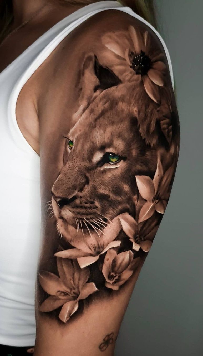 Beautiful Lioness Lion Head Tattoos Lioness Tattoo Small Lion