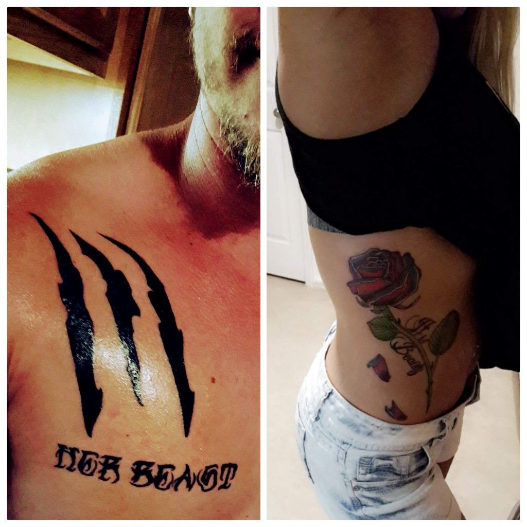 Beauty Beast Tattoo Ideas Couple Tattoo Ideas Beauty And The