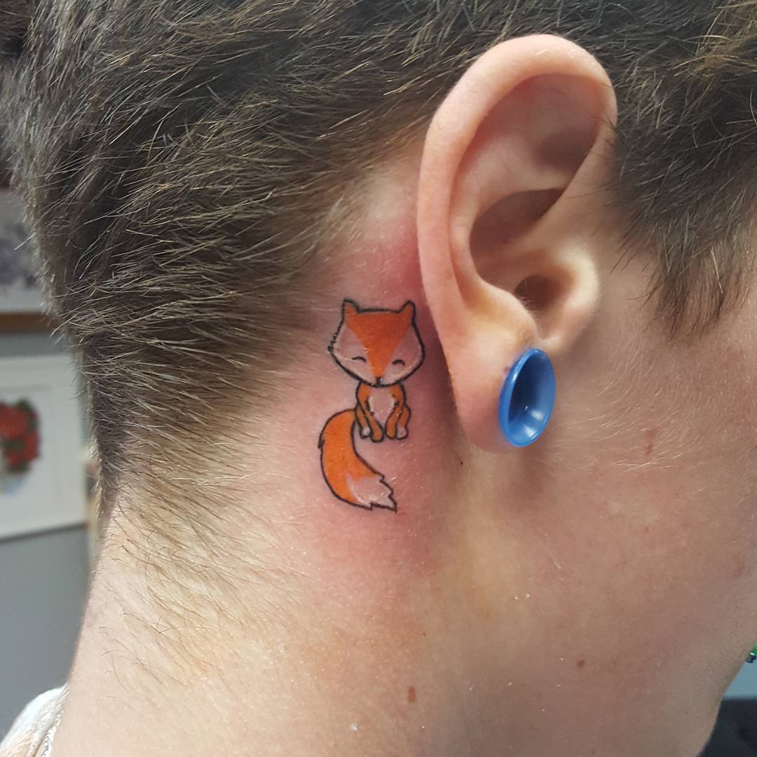 Behind Ear Tattoo Designs 4