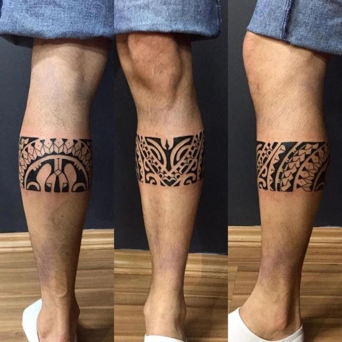 Bein Tattoo Tribal Design Tattoo Motive Fuer Maenner Polynesische Motive Tattoos M Nner