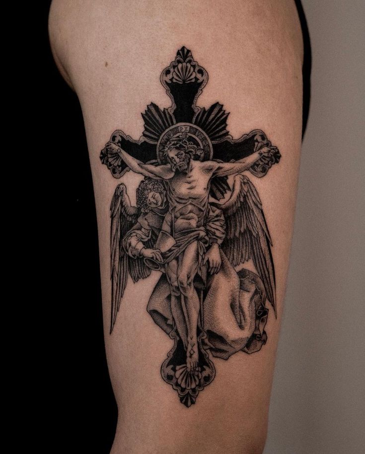 Benedictine Cross Tattoo