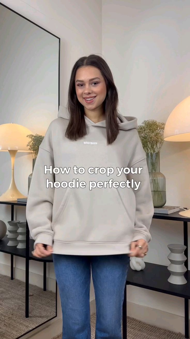 Best Hoodie Cropped Hack So Far With Just A Simple Top Make Sure To