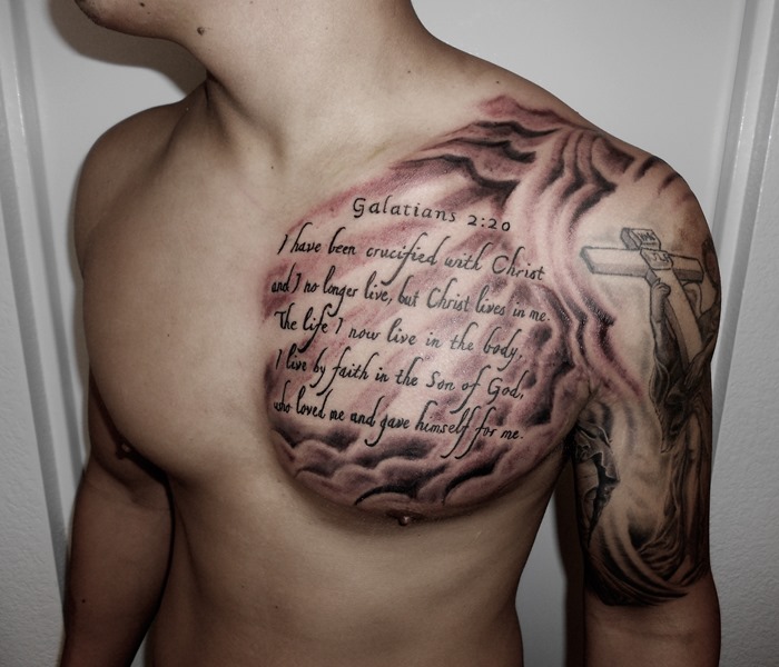 Bible Quotes Chest Tattoos For Men Quotesgram