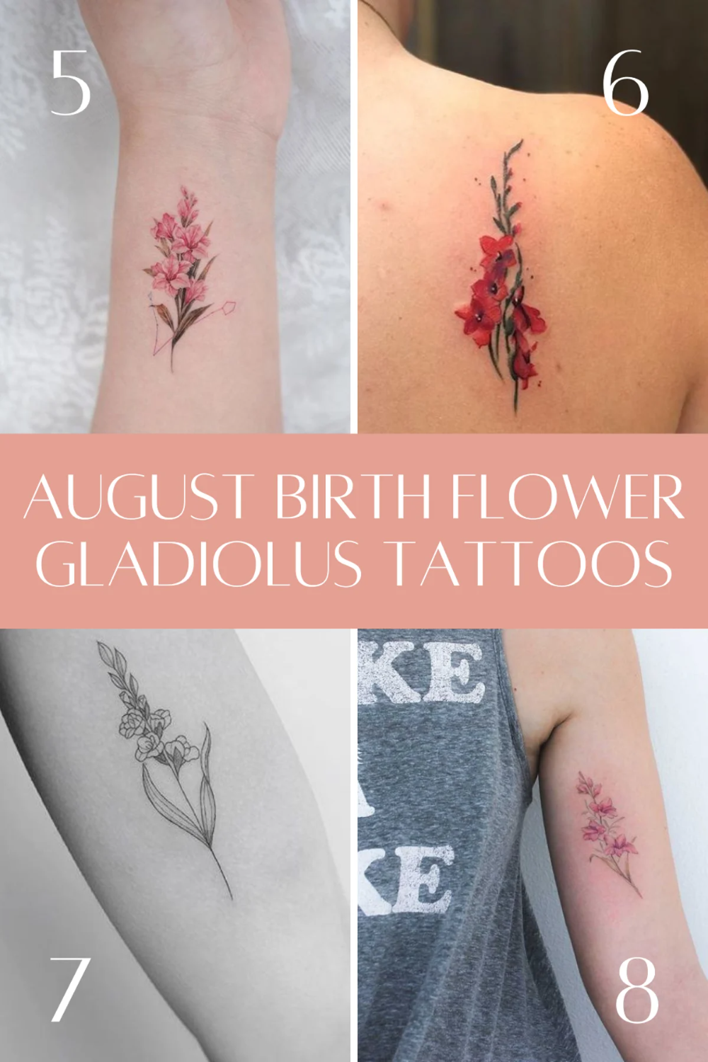 August Birth Flower Tattoo Designs: Discover Your Sign's Symbol