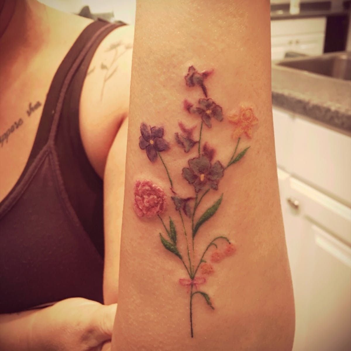 Birth Month Flower Bouquet Tattoos: Meaningful Ink Designs