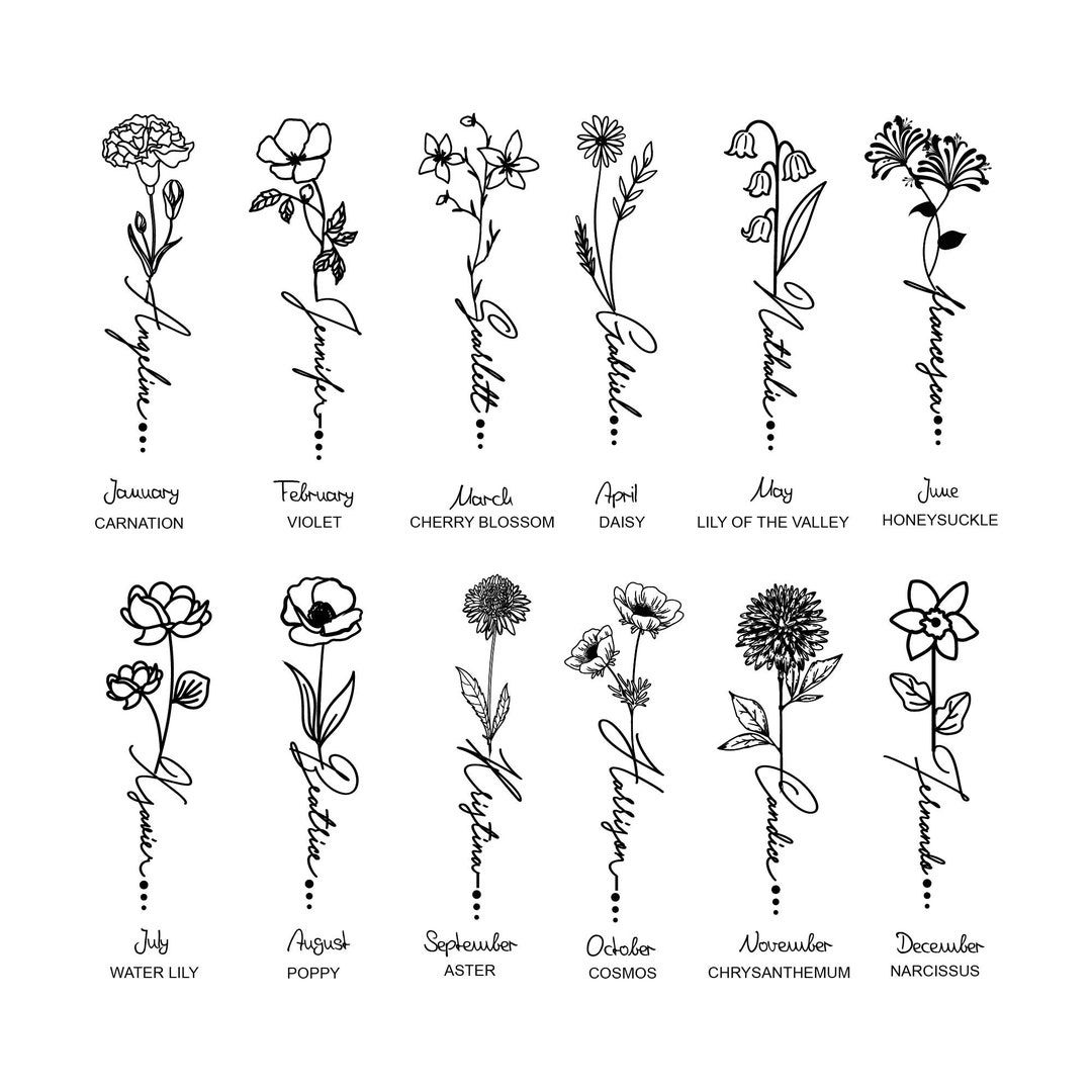 Birth Month Flower Tattoo Ideas Their Symbolic Meaning