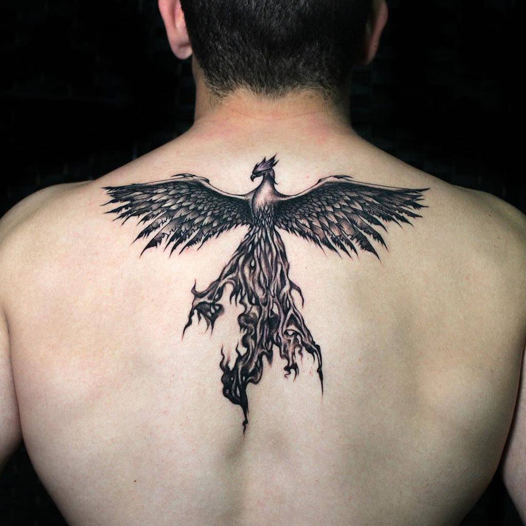 5 Stunning Black And White Phoenix Tattoo Ideas