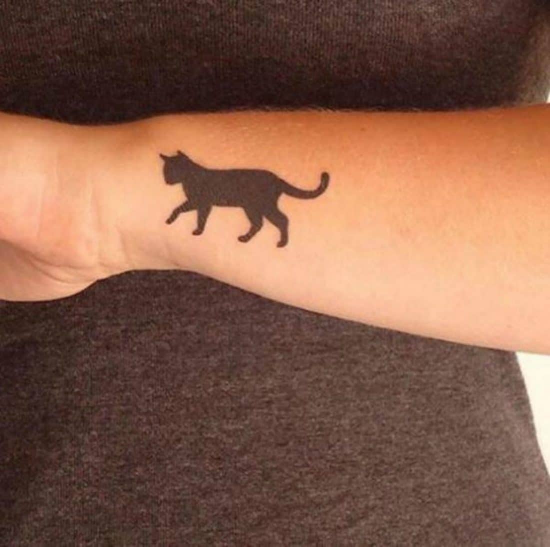 Black Cat Silhouette Tattoo Julienne Muir