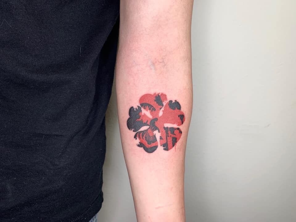 Black Clover Tattoo Unique Body Art Design