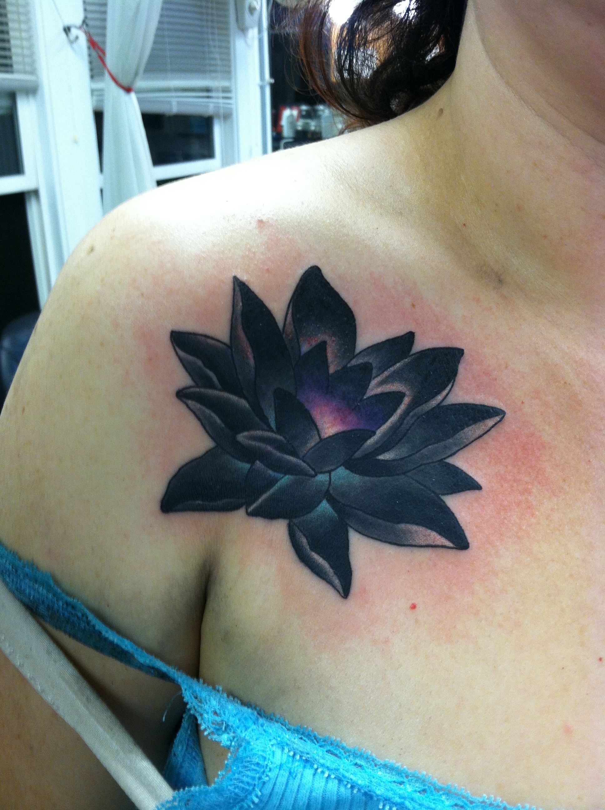 Black Lotus Flower Tattoos