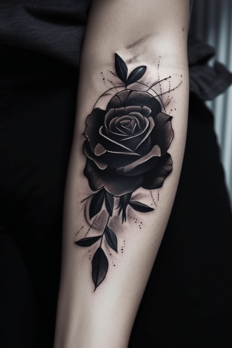 Black Rose Arm Tattoo Men Viraltattoo