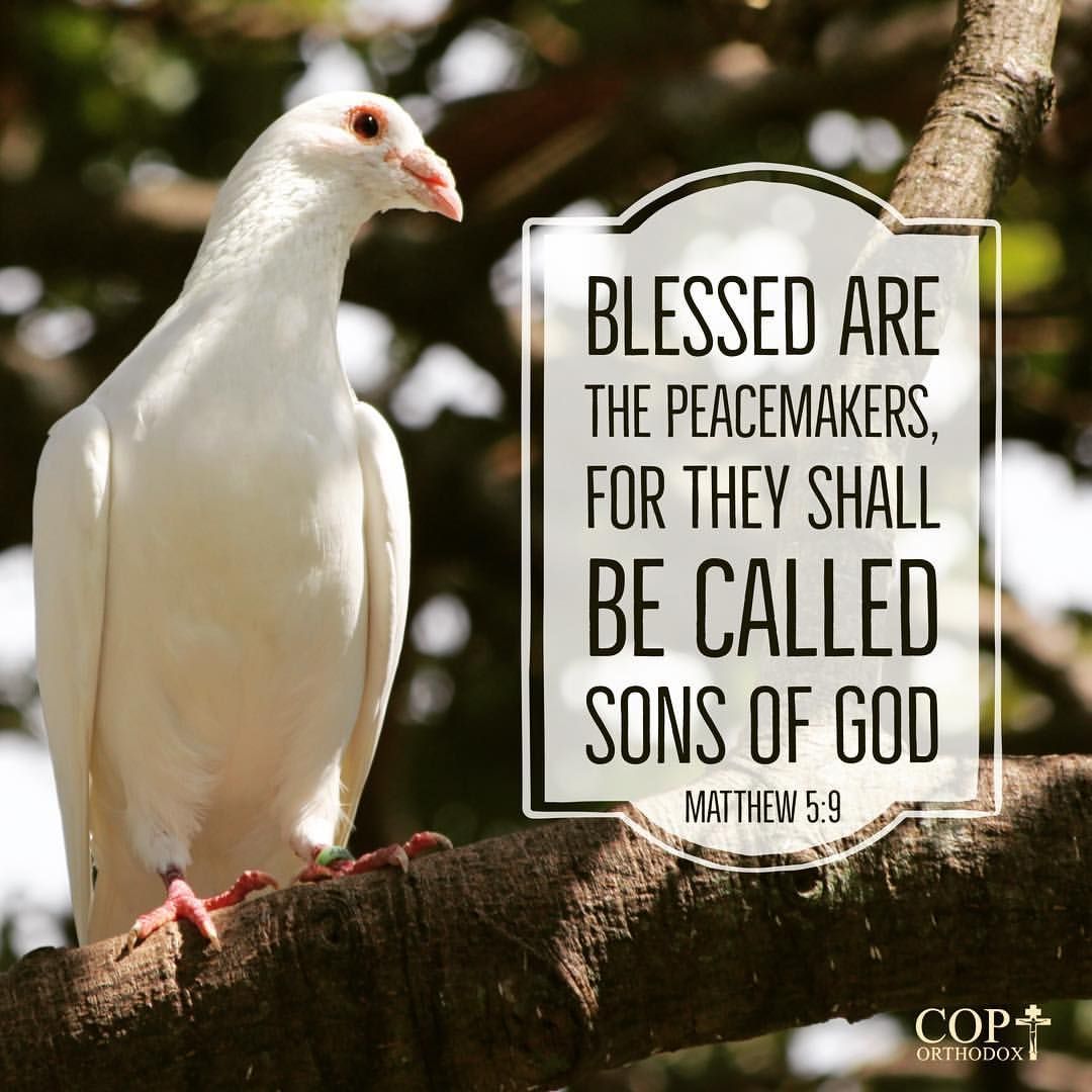 Blessed Are The Peacemakers For They Shall Be Called The Sons Of God