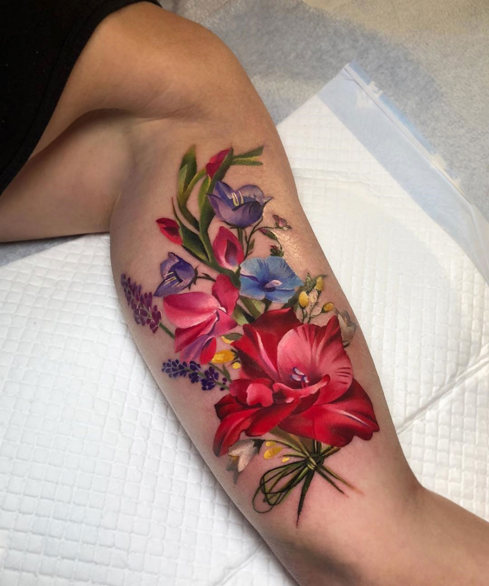 5 Stunning Bouquet Tattoo Design Ideas