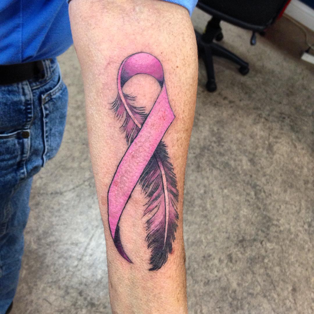 Breast Cancer Ribbon Feather Tattoo A Beautiful Way To Honor Survivors Click Here For