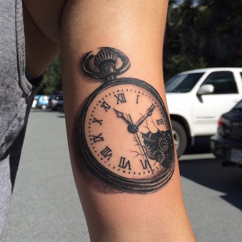 Broken Clock Tattoo