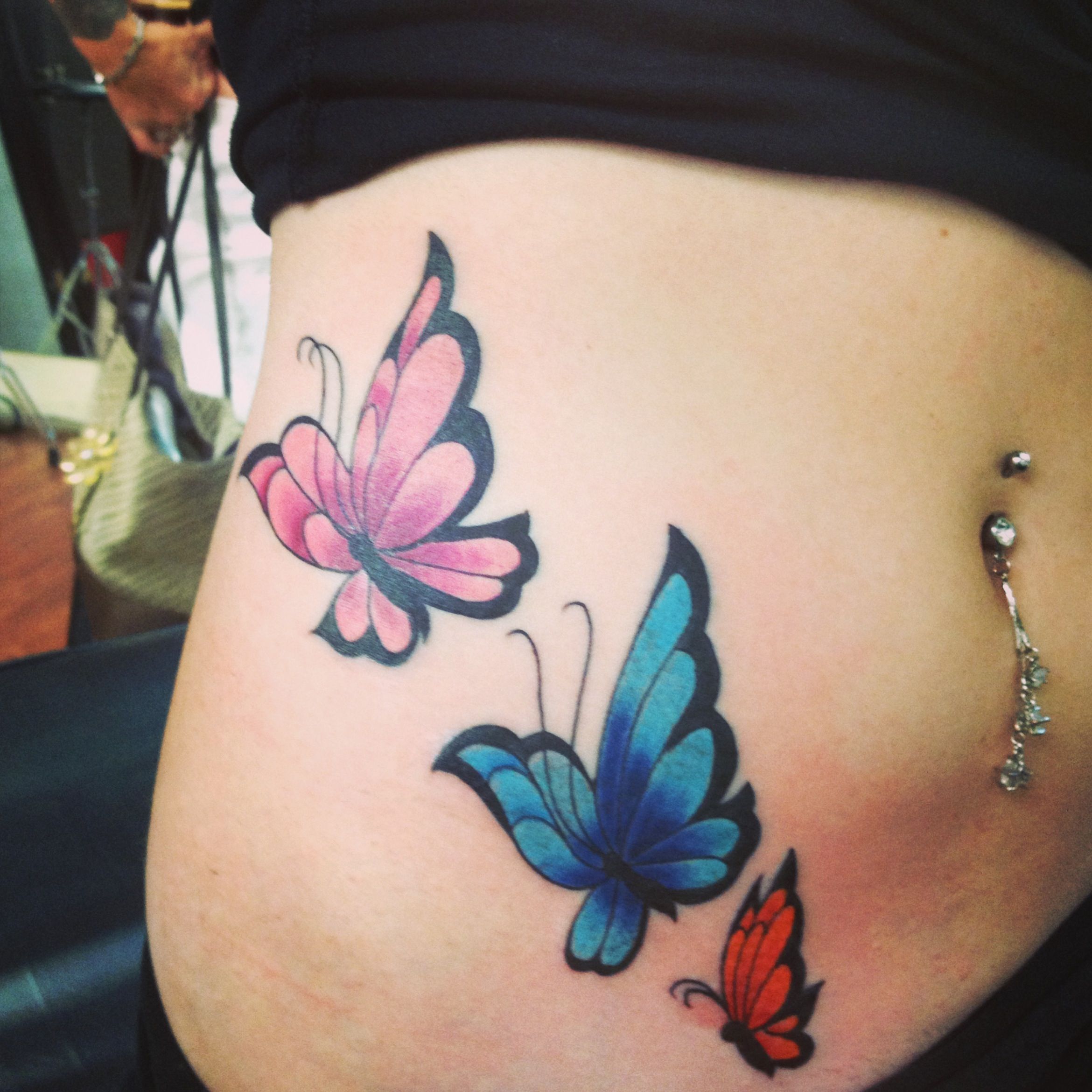 Butterfly Stomach Tattoos