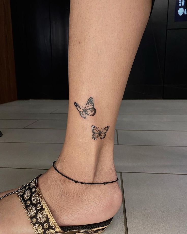 Butterfly Tattoo On Ankle Design Tathubs