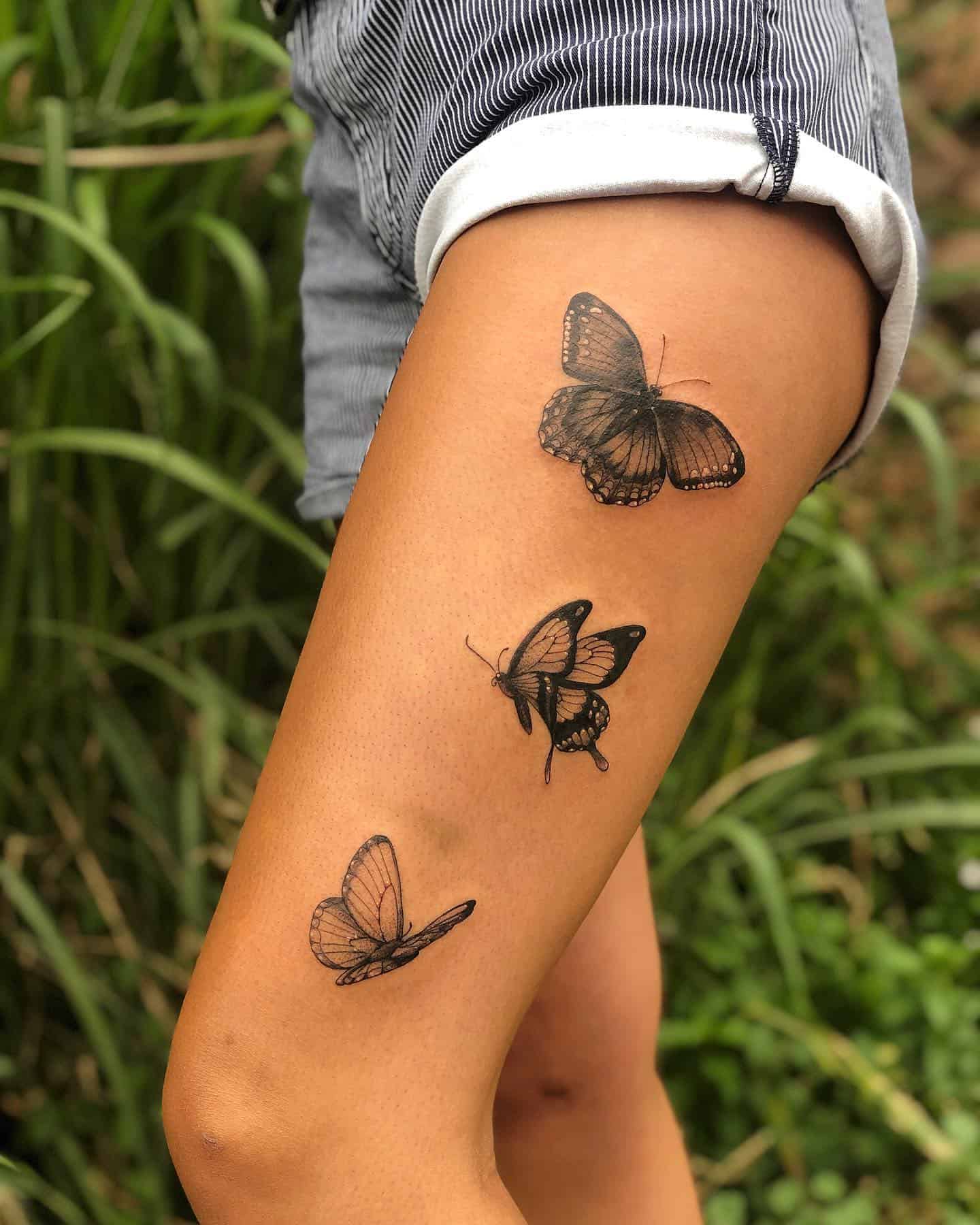 Butterfly Thigh Tattoos Designs Ideas And Meaning Tattoos For You