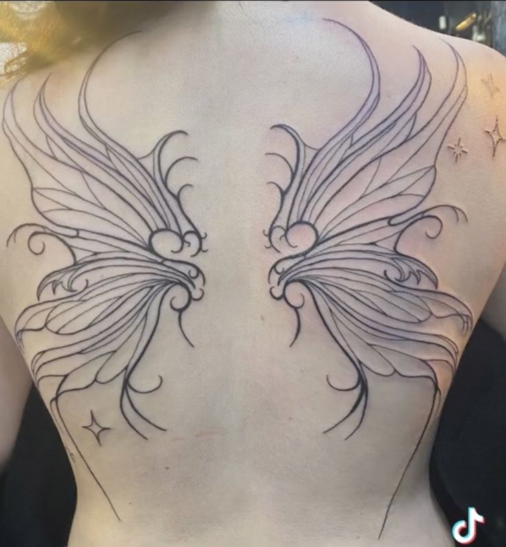 Butterfly Wings Tattoo On Back We Love Tattoos Butterfly Wing