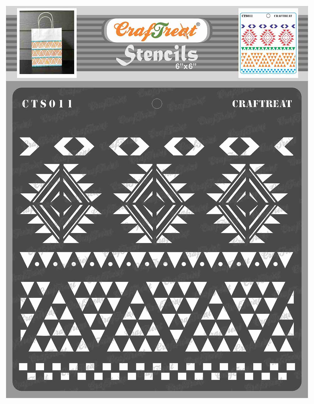 Buy Craftreat Tribal Art Stencil For Wall Painting Aztec Borders