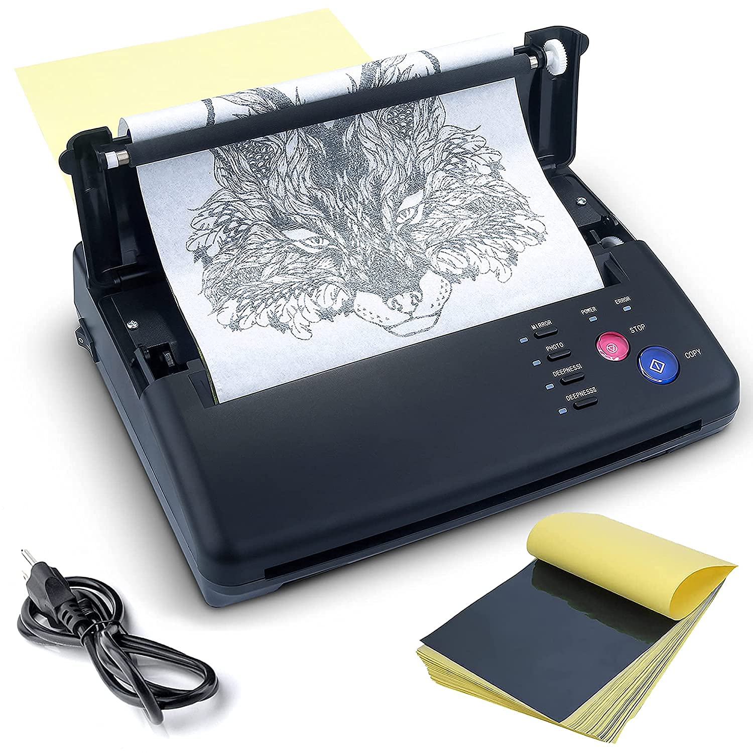 Buy Suteck Tattoo Printer Machine Tattoo Transfer Stencil Machine With 40 Pcs Tattoo Transfer