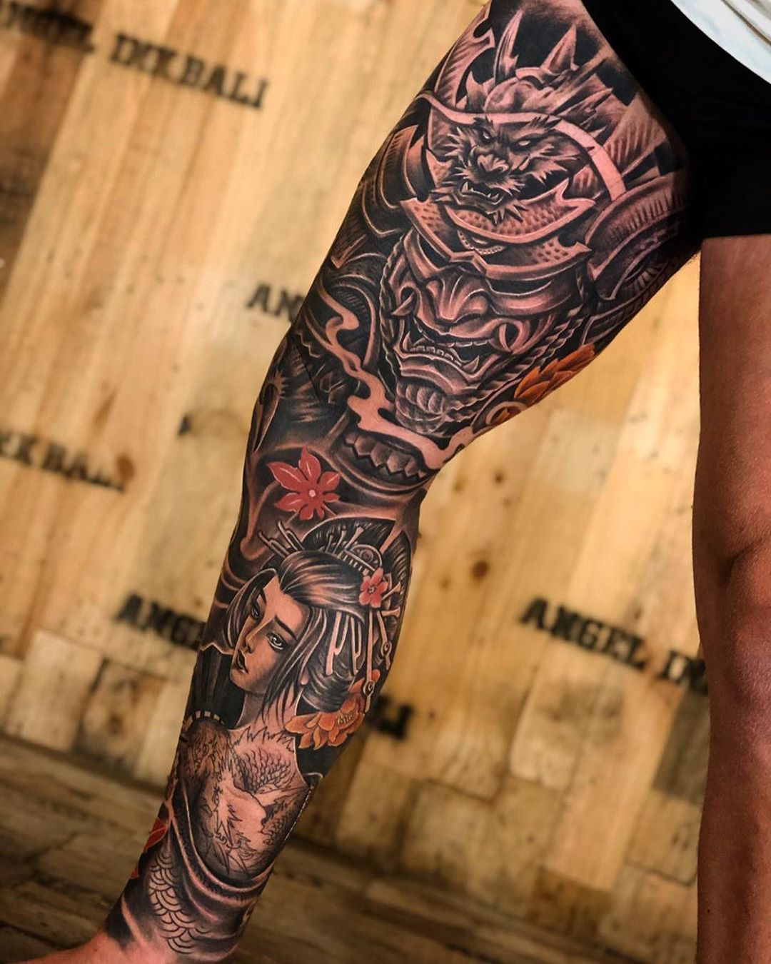 By Angelinkbalitattoo On Instagram Sensational Japanese Leg Sleeve