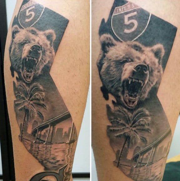 California Grizzly Bear Tattoo: Timeless Ink Inspiration