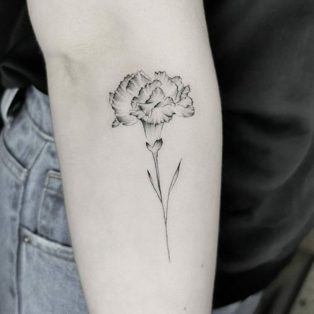 5 Stunning Carnation Tattoo Black And White Ideas