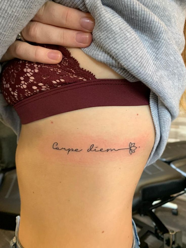 Carpe Diem Rib Tattoos For Women Rib Tattoos For Women Quotes Rib