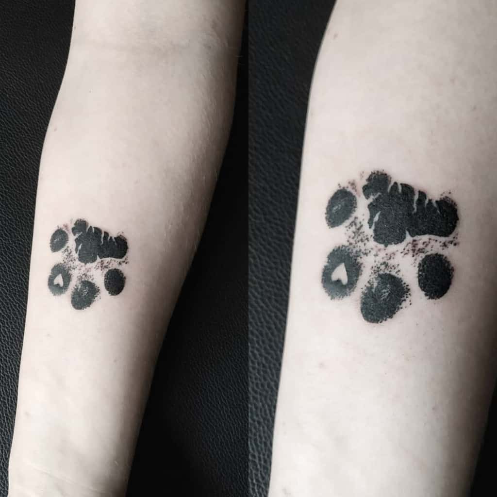 Cat Paw E T Tattoo Body Art Tattoos Print Tattoos Paw Print Tattoo